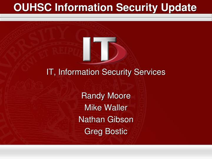 ouhsc information security update