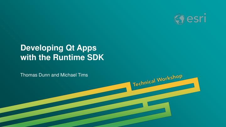 developing qt apps with the runtime sdk