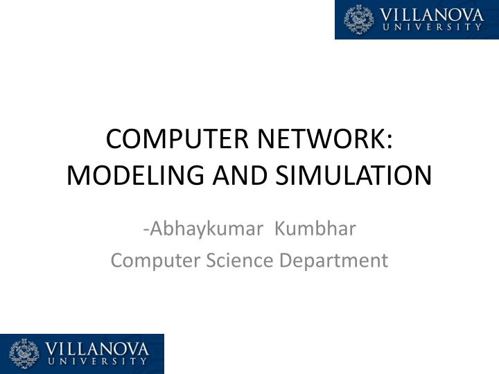 computer network modeling and simulation