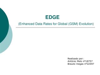 edge enhanced data rates for global gsm evolution