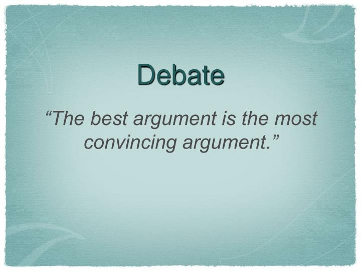 debate
