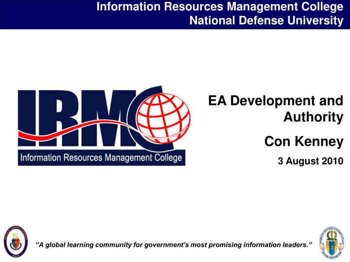 information resources management college national defense university