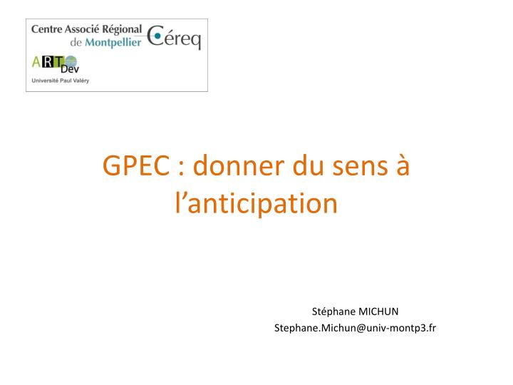 gpec donner du sens l anticipation