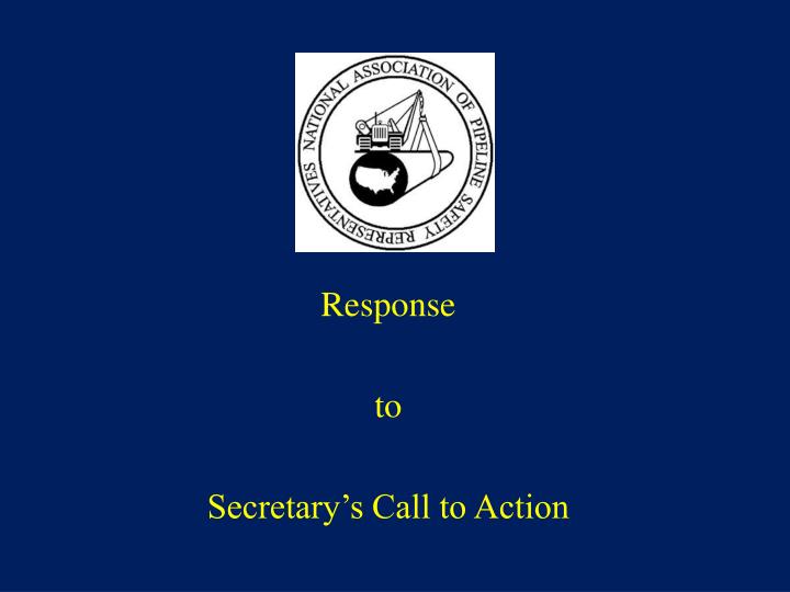 response t o secretary s call to action