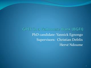 GPEC in a G abonese Bank (BGFI)