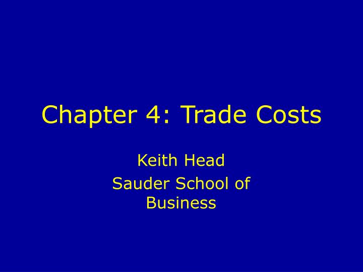 chapter 4 trade costs