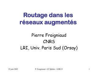routage dans les r seaux augment s