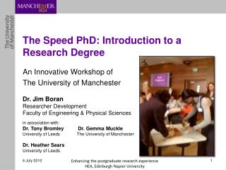 The Speed PhD: Introduction to a Research Degree