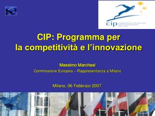 cip programma per la competitivit e l innovazione