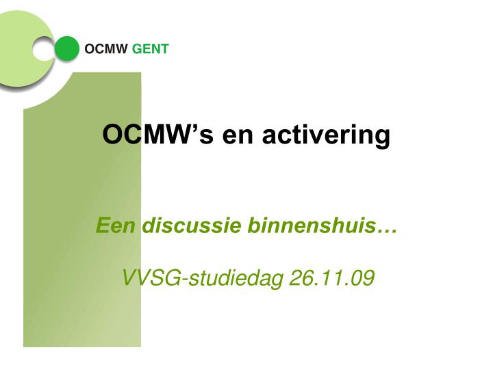 ocmw s en activering