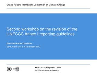 Second workshop on the revision of the UNFCCC Annex I reporting guidelines