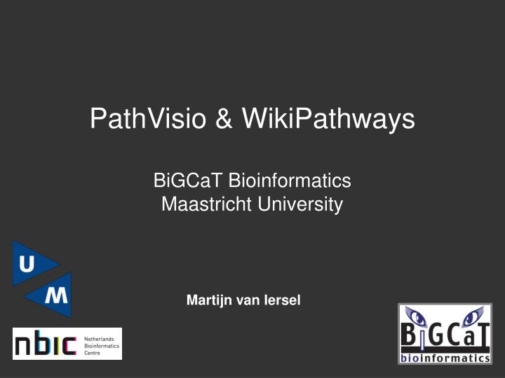 pathvisio wikipathways bigcat bioinformatics maastricht university