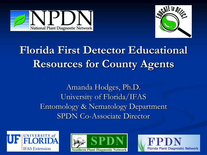florida first detector educational resources for county agents