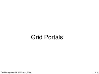 Grid Portals