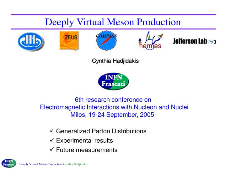 deeply virtual meson production