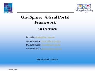 GridSphere: A Grid Portal Framework