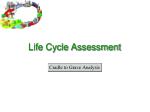 Life Cycle Assessment - slide 1