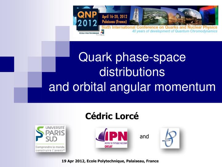 quark phase space distributions and orbital angular momentum