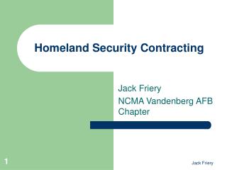 Homeland Security Contracting