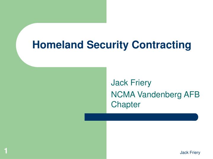 homeland security contracting