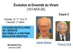 Évolution et Diversité du Vivant (101-NYA-05) - slide 1