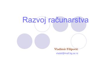 razvoj ra unarstva