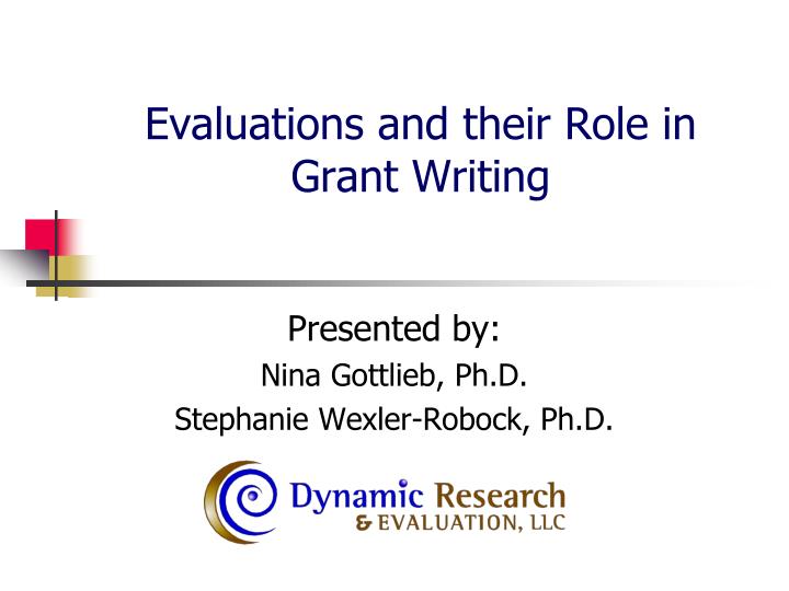 evaluations and their role in grant writing