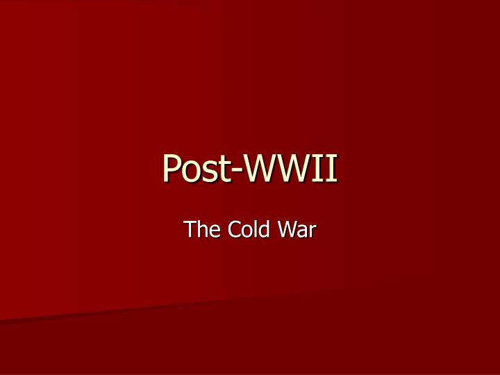 post wwii