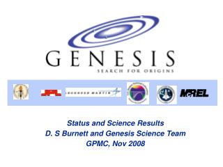 Status and Science Results D. S Burnett and Genesis Science Team GPMC, Nov 2008