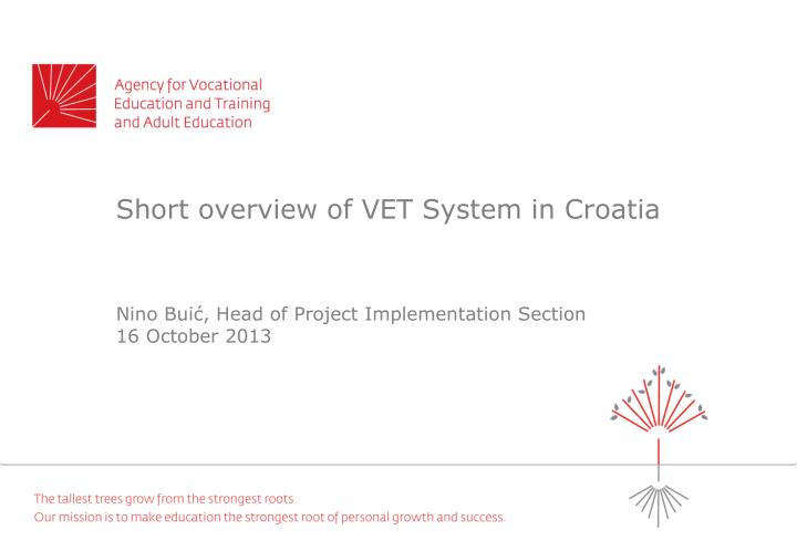 short overview of vet system in croatia