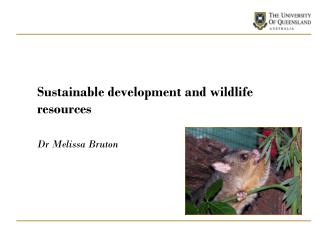 Sustainable development and wildlife resources
