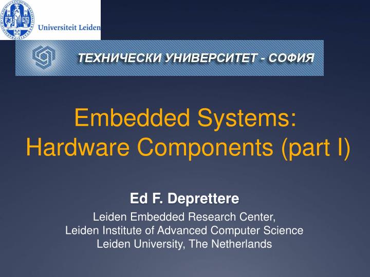 embedded systems hardware components part i