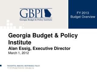 FY 2013 Budget Overview
