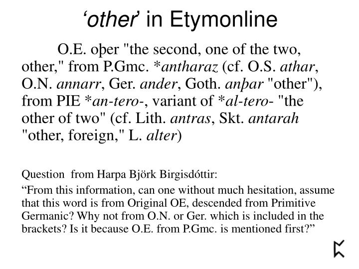 other in etymonline