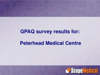 GPAQ survey results for: