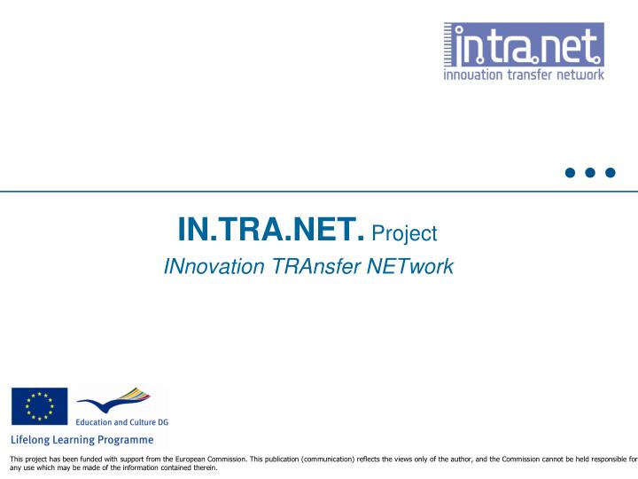 in tra net project innovation transfer network