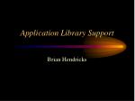 Application Library Support - slide 1