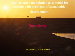 Goal-oriented modulation as a model for dealing with problems of sustainable development