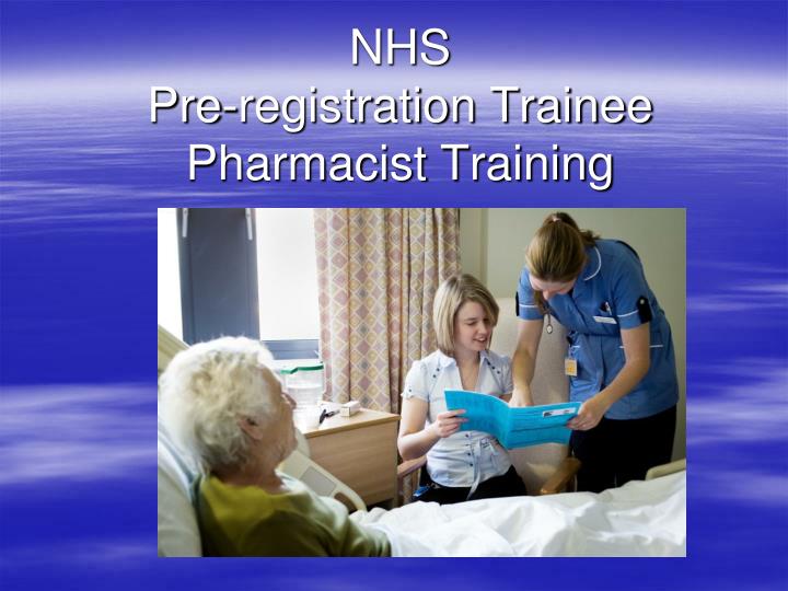 nhs pre registration trainee pharmacist training