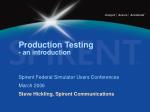 Production Testing - an introduction - slide 1