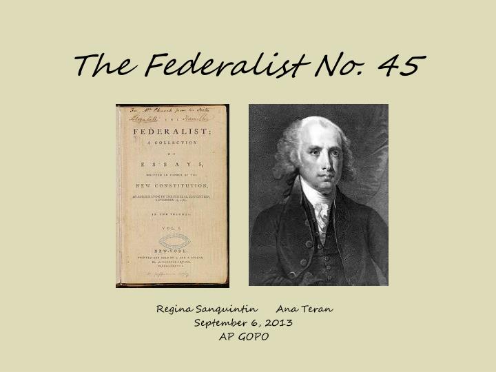 the federalist no 45