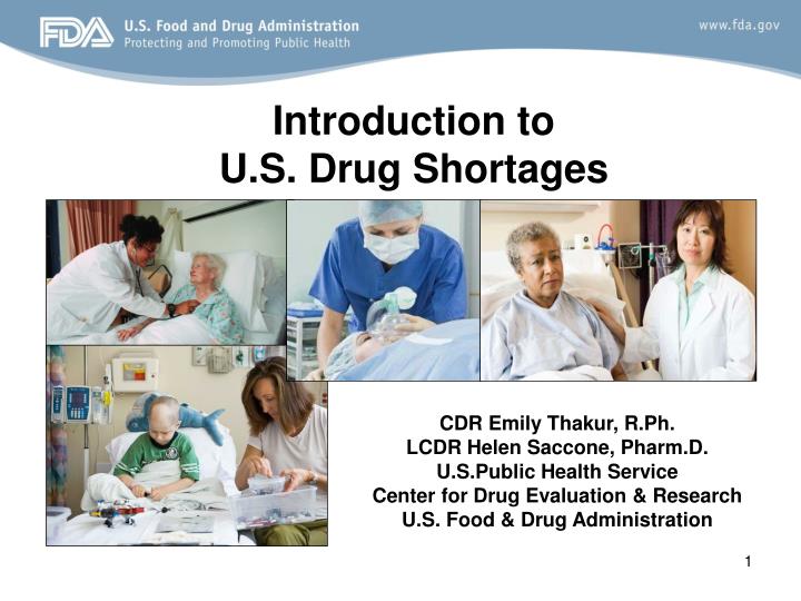introduction to u s drug shortages