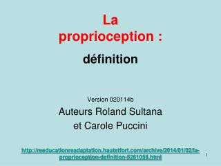 la proprioception d finition