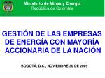 Ministerio de Minas y Energía República de Colombia - slide 1