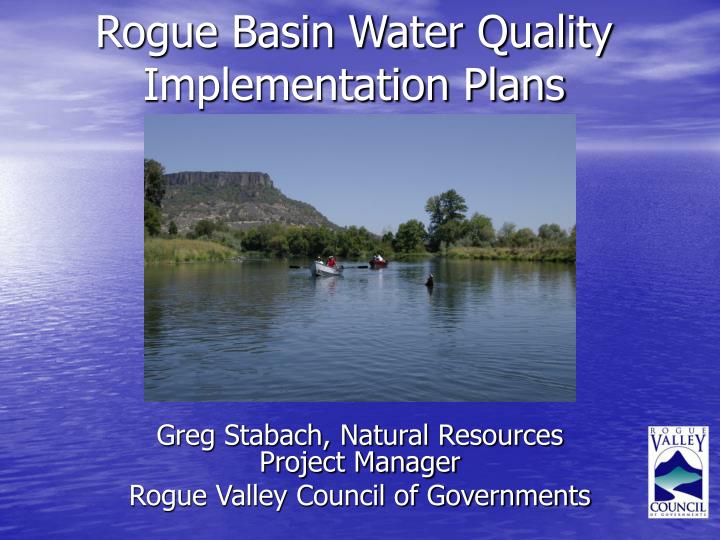 rogue basin water quality implementation plans