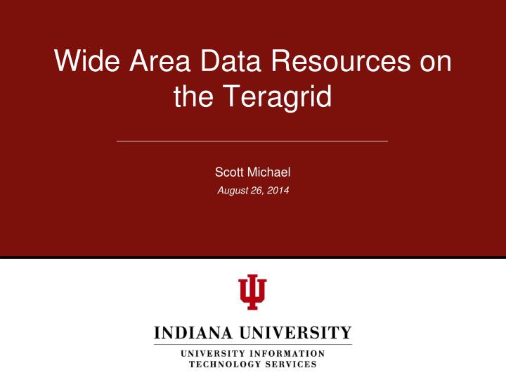 wide area data resources on the teragrid