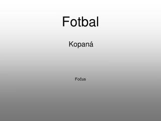 fotbal
