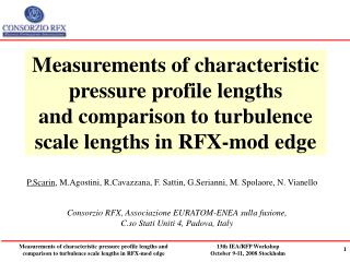 Measurements of characteristic pressure profile lengths and comparison to turbulence