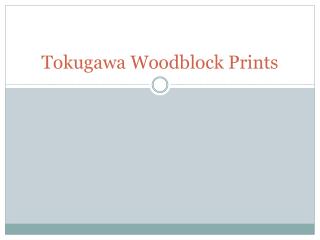 Tokugawa Woodblock Prints