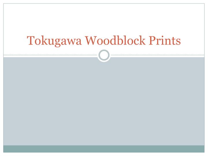 tokugawa woodblock prints